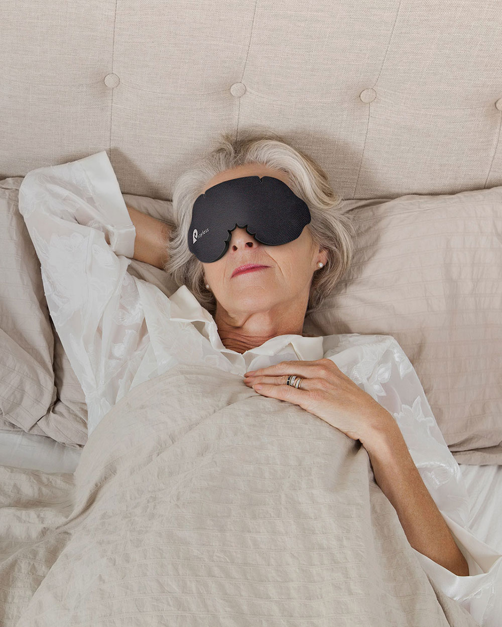 Image of Woman Sleeping with Rayless Mask